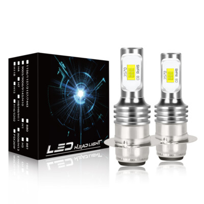 2PCS H6M P15D P26S 2835 LED Light Motorcycle Headlights DRL Beam Bulb AC 6V