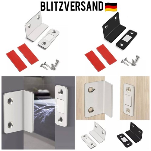 2/4x Extrem Stark Schrank Tür Türmagnete Magnetschnäpper Möbelmagnet L Form - Picture 4 of 11