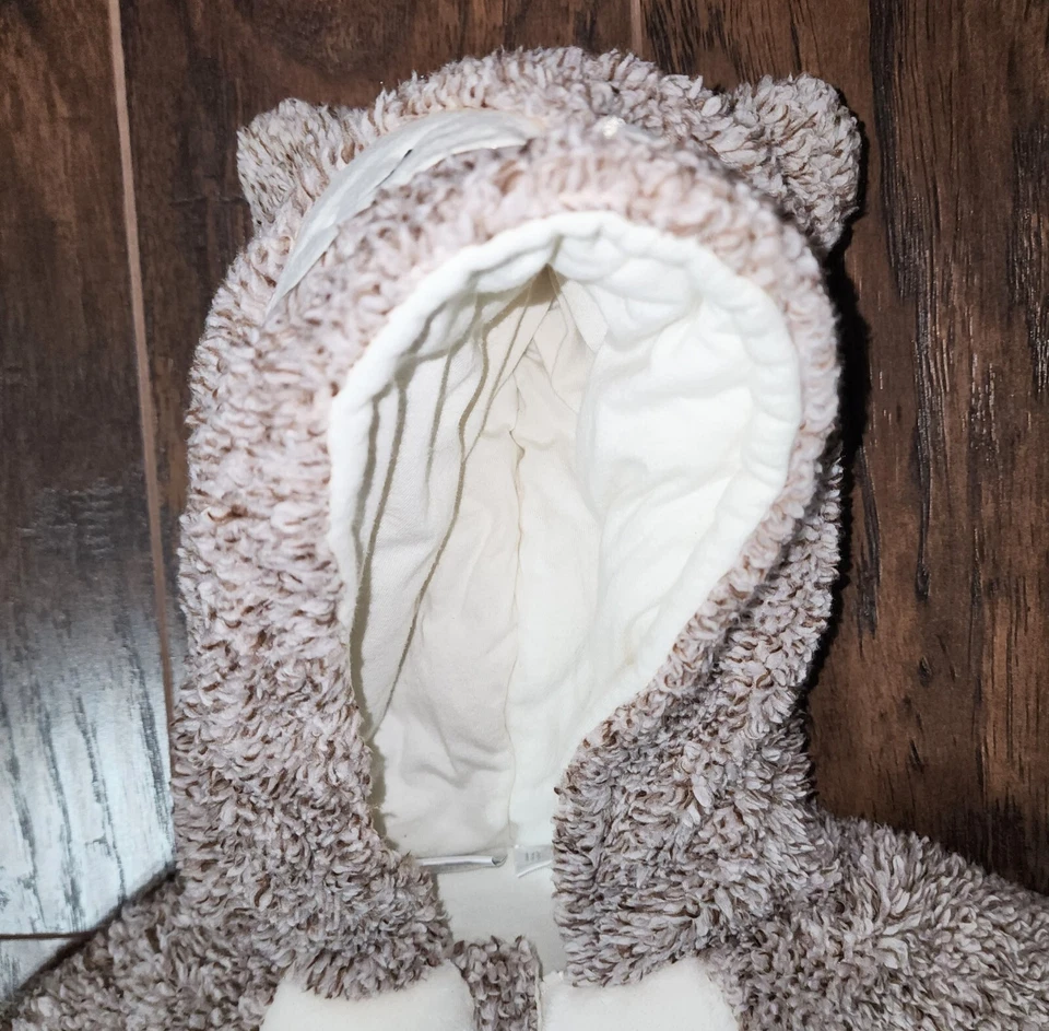 Koalababy连体婴儿车套装男女通用9/12个月棕色人造毛皮连帽 — 第 3/4 张图片