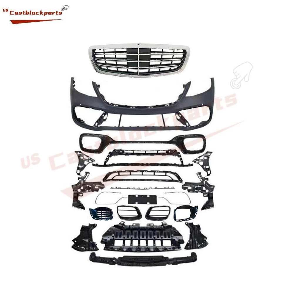 Parachoques delantero W222 S550 Facelift 18+ S63 AMG para Mercedes Benz Clase S 2014-2017 Foto 2 de 4