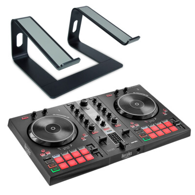 Hercules DJControl Inpulse 300 MK2 2-Deck DJ-Controller + keepdrum Laptopständer