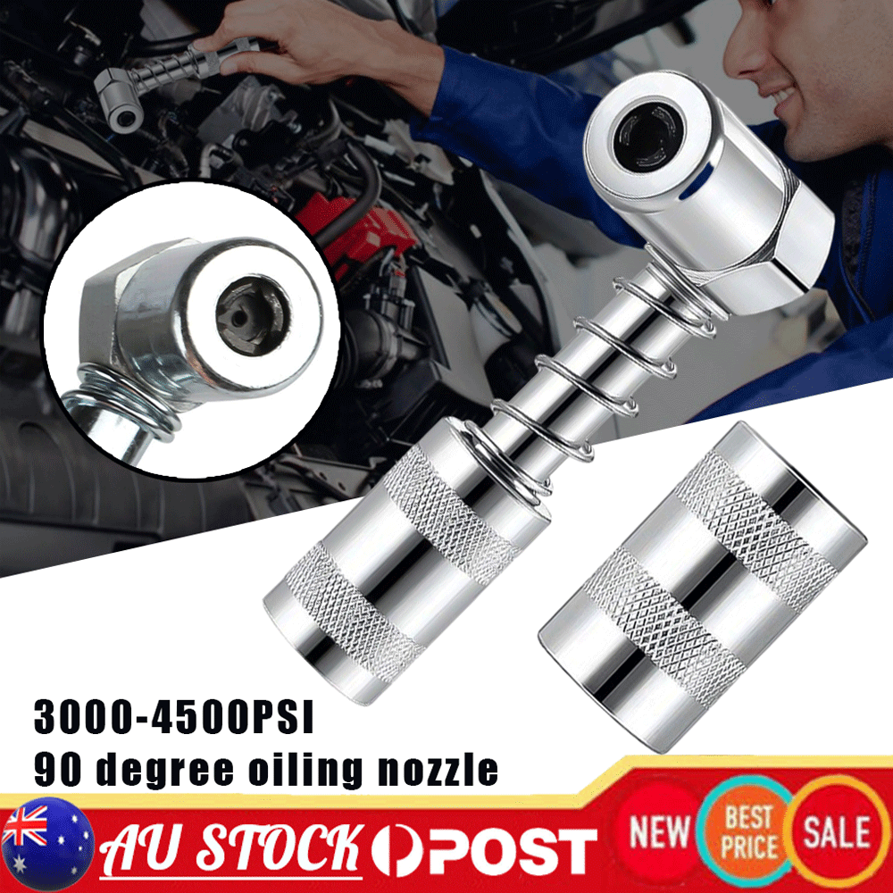 90 Degree Grease Gun Nozzle Adapter Grease Coupler Grease Coupling