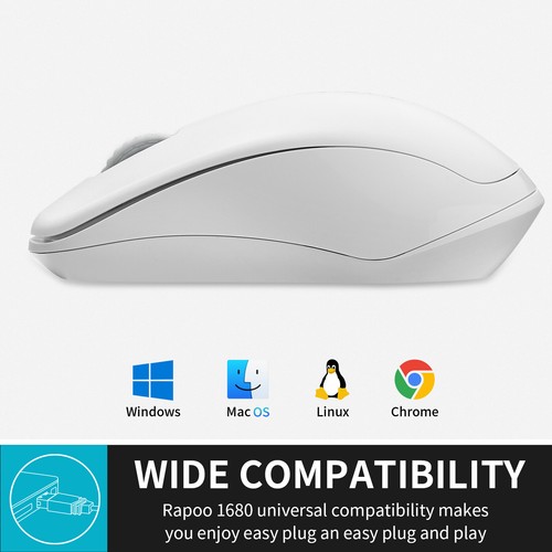 RAPOO 2.4GHz 1000 DPI Wireless Optical Mouse with USB Receiver for PC Laptop - Picture 6 of 11