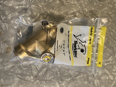 Sharkbite Fitting U374LFA 1'' x1 x1  Shark Bite Tee Brass