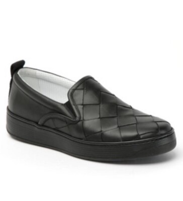 BOTTEGA VENETA 578303 Intrecciato, Black Leather, Slip On