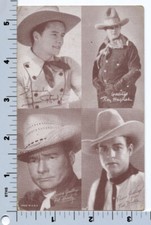 Western Cowboys Card Jim Holt Roy Hughes Ted Wells Pat Brady