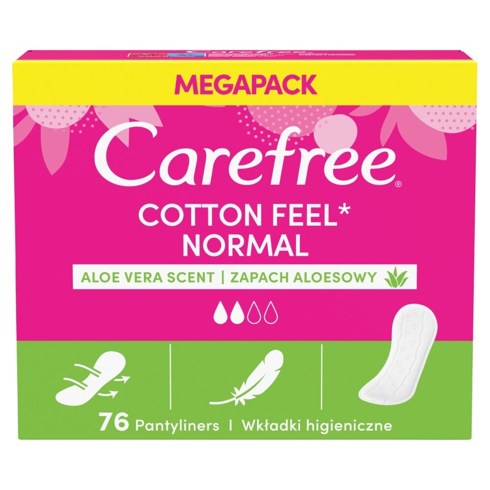 3574660464368 Cotton Feel Normal wkadki higieniczne Aloe 76 sztuk Carefree  | eBay