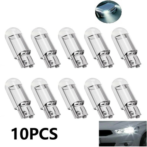 Lot De 10 Ampoules LED T10 W5W COB SMD CANBUS En Silice Blanc Brillant Pour Eclairage Dimmatriculation 89679082