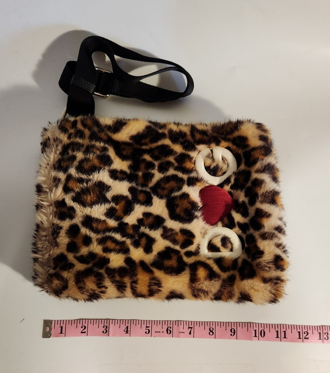 Dolce Gabbana Leopard Print Faux Fur Shoulder Crossbody Bag Made