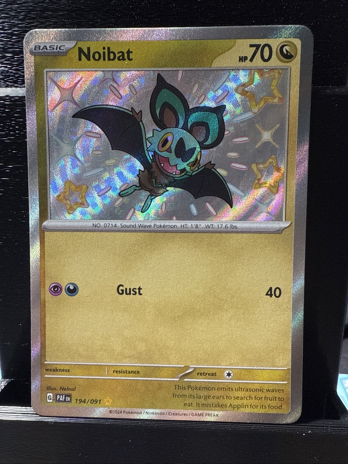 Noibat 194/091 Sv: Paldean Fates Holo
