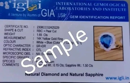 6 Ct Oval Natural Sapphire & Diamond Princess Diana Ring 14K Solid Yellow Gold 7 - Picture 7 of 8