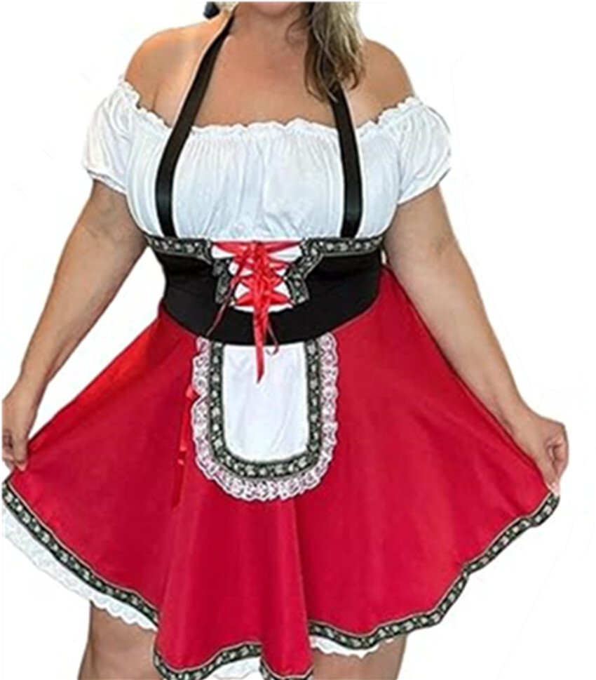 XC12 German Oktoberfest Bavarian Heidi Dirndl Lederhosen Beer Maid Wench Costume — image 4
