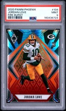 2020 Panini Phoenix JORDAN LOVE Fire Burst #104 PSA 9 MINT RC Rookie Card 😎