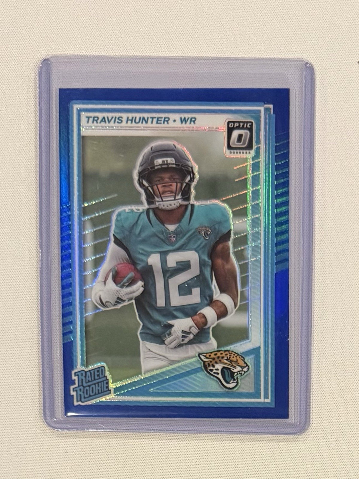 2025 Panini Donruss Optic Travis Hunter Rated Rookie Blue /249 Jaguars #201