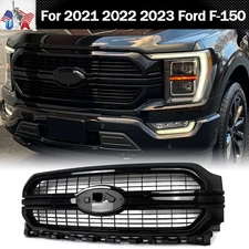Front Bumper Grille Agate Black For Ford 2021-2023 F-150 F150 Limited ML3Z8200KA
