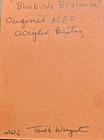 Blue Birds & Birdhouse on an orange background. ACEO signed. — photo 3