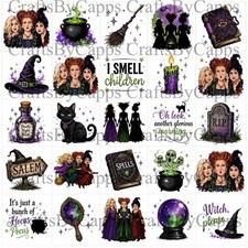 Hocus Pocus Waterslide Finger Nail Decals Instructions Bonus (set of 50) KC