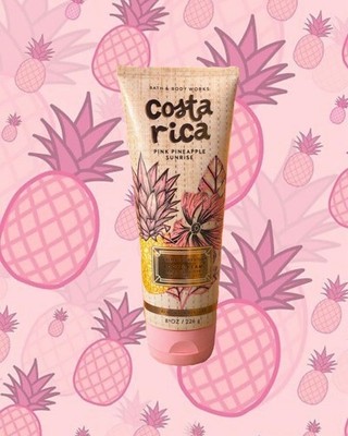 Bath & Body Works PINK PINEAPPLE SUNRISE Full Size BODY CREAM 8oz DELICIOUS