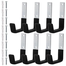 Frcctre 8 Pack Heavy Duty Garage Hooks, Steel Garage Storage Utility Hooks Wall