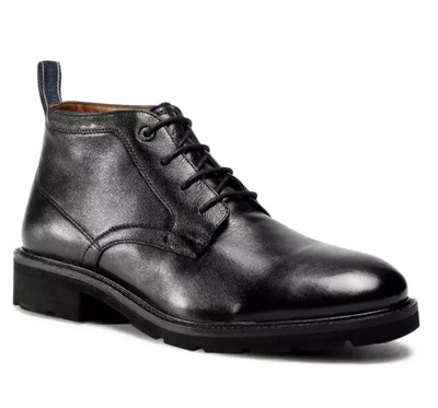 Salamander Herren UK 9,5 EU 44 Modena Schwarz Leder Schnürung Derby Stiefeletten