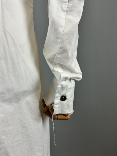 STUDIO B3 White Lagenlook Avant Garde Long Sleeve Blouson Maxi Dress Sz 40 / 42 - Picture 9 of 14