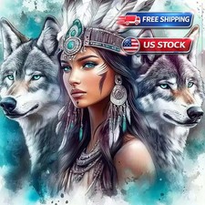 Wolf Diamond Art Kits for Adults,Animal 5D Diamond Painting Kits for Beginner...