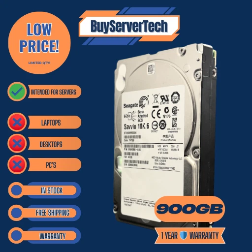 Seagate Savvio 10K.6 ST900MM0006 900GB 2.5" SAS 6Gb/s 10K RPM Ent HDD | New - Image 2 of 2