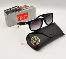 Ray-Ban Justin RB4165 Polarized Sunglasses Black Frame Gray Gradient Lens UV54mm