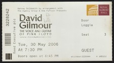 Guest TICKET Konzertkarte DAVID GILMOUR On an Island TOUR 2006 London PINK FLOYD