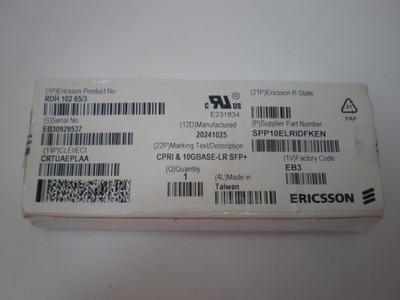 Ericsson RDH10265/3 10GBASE-LR SFP+ RDH 102 65/3 Fiber Module