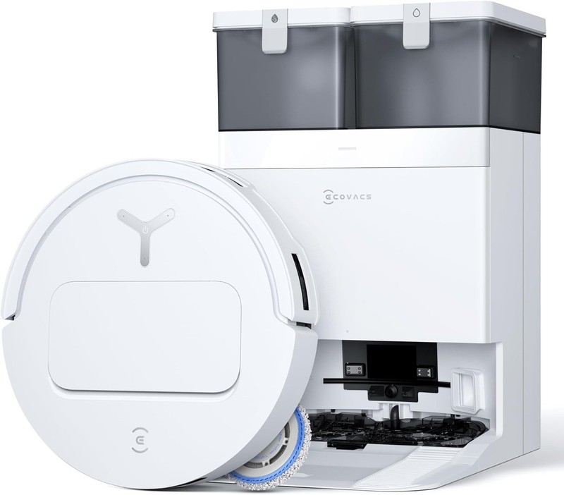 Ecovacs Deebot T50 Pro Omni Robot Vacuum and Mop AIVI 3D Navigation White