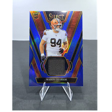2025 Panini Select Mason Graham Rookie Swatches Blue Prizm #RSW-MGM Browns