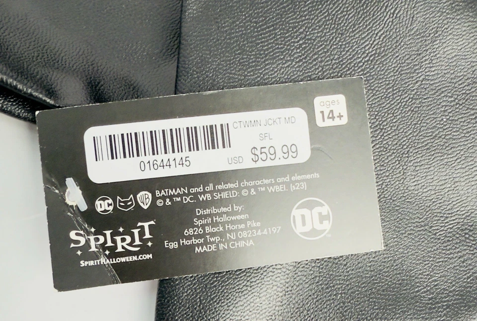 DC Catwoman Faux Leather Jacket Womens Medium Brand New With Tags - Image 3 of 4