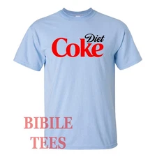 DIET COKE Soda Soft Drink Men's Light Blue Size S to 5XL