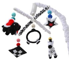 The Peanutshell Baby Crib Mobile for Boys Girls, Musical, Montessori Black