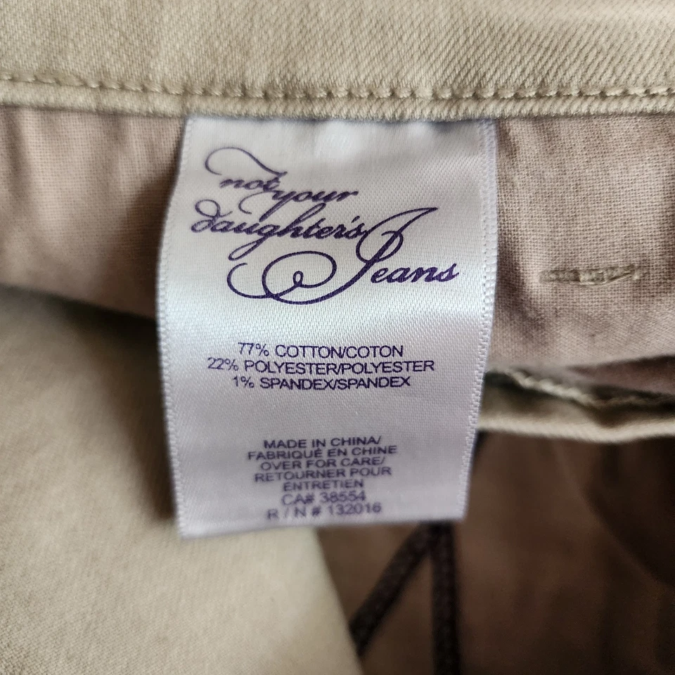 NYDJ Not Your Daughters Jeans Womens Size 10 Tan Straight Leg Stretch Pockets - Image 4 of 4