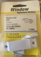 Prime-Line F-2592 Window Sash Lock, Cam Action, 1/2" Tongue, White