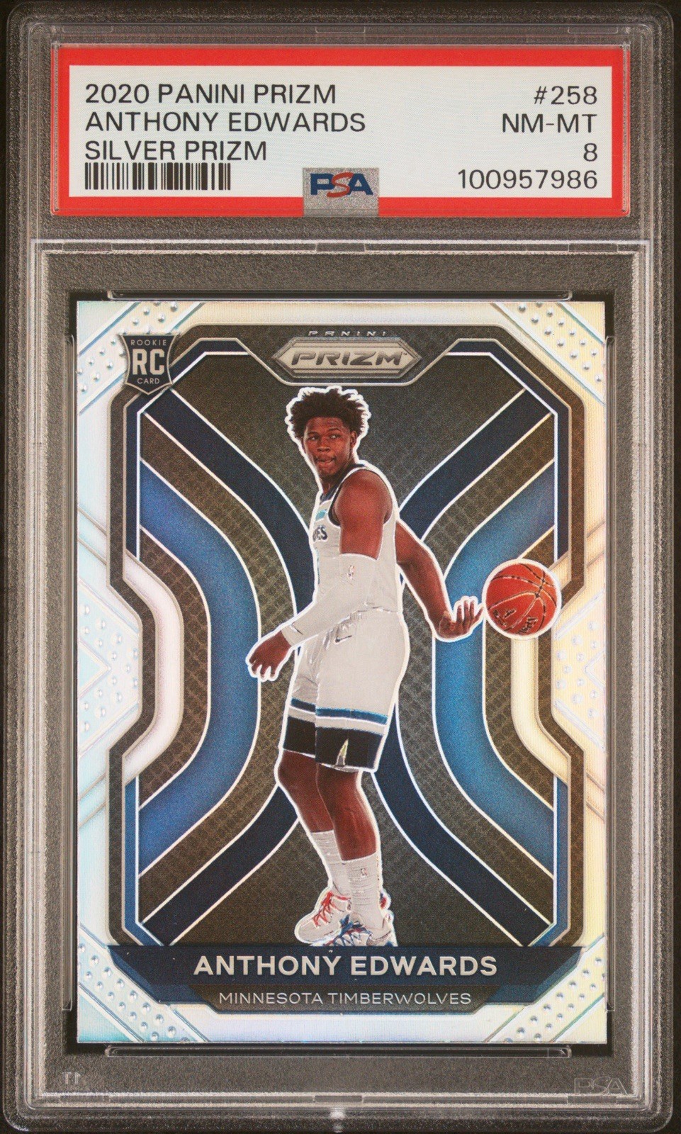 2020-21 Panini Prizm - Anthony Edwards #258 Silver Prizm (RC)