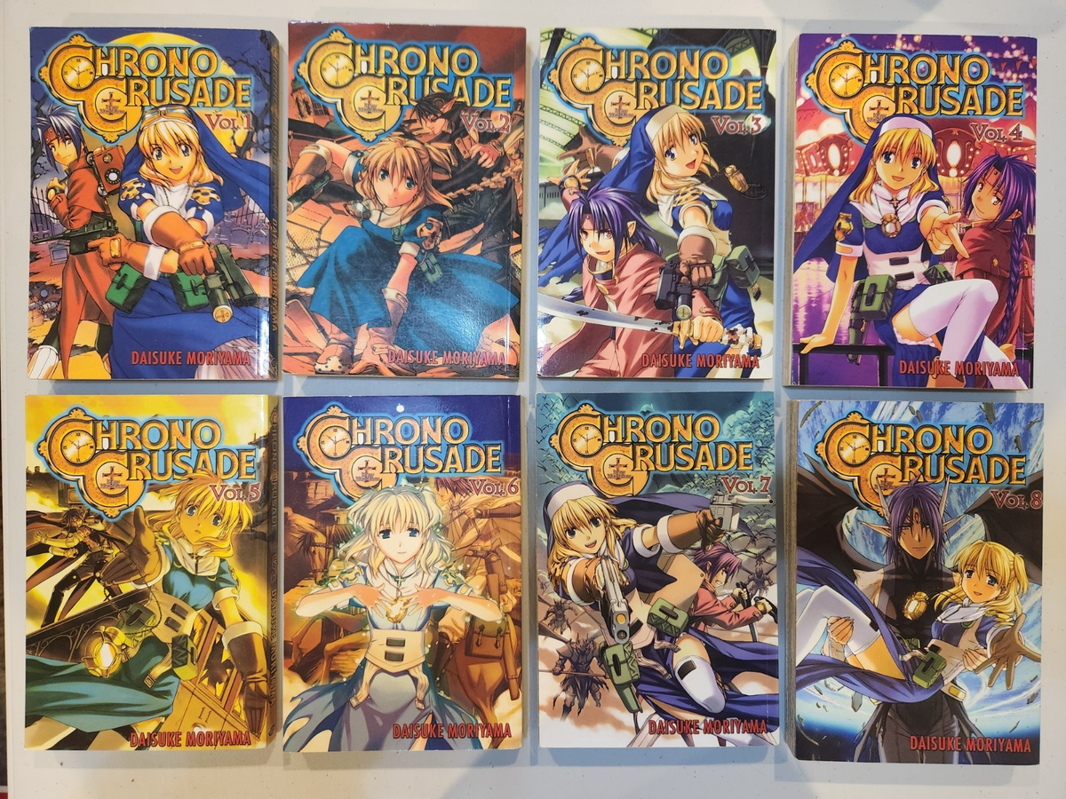 Chrono Crusade Volumes 1-8 Complete English Manga Set by Daisuke