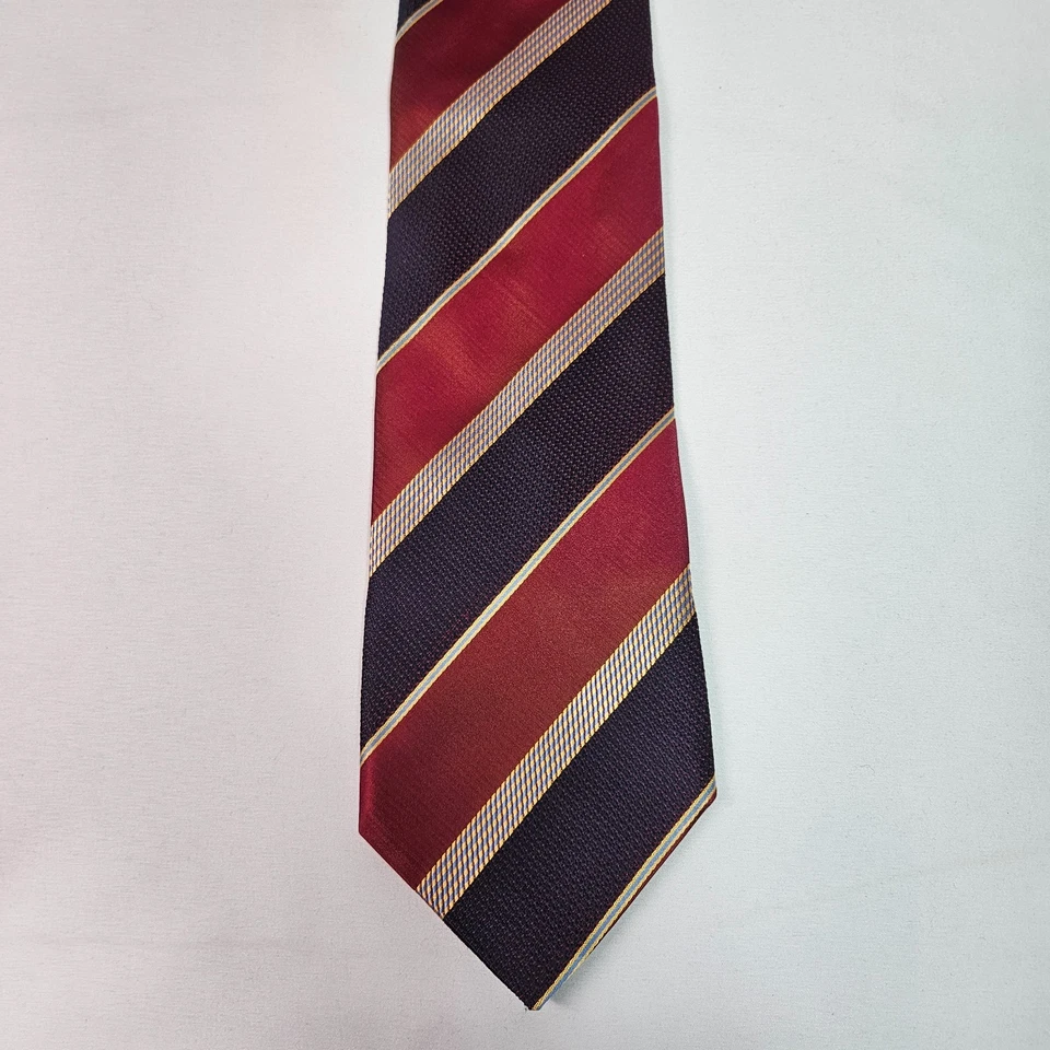 Corbata Paul Dione 100% Seda Hecha a Mano en Italia Hombres Rayas 4"x 58" Foto 3 de 4