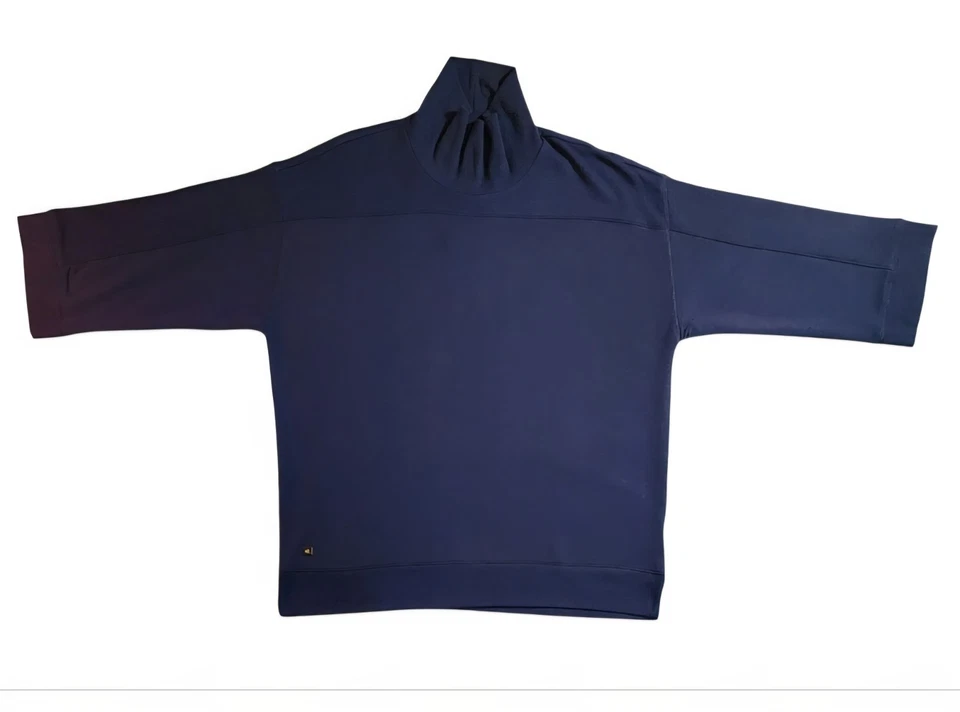 Lauren Ralph Lauren Women's Navy Turtle Neck Half Sleeve Sweatshirt Size XLarge  - Image 3 of 4