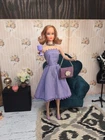 Vintage Barbie Clone Outfit - Dress, Custom Bag, Rubber Pumps, Necklace +