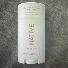 Native Toasted Vanilla Honey 2.65oz Aluminum Paraben Free Deodorant Stick