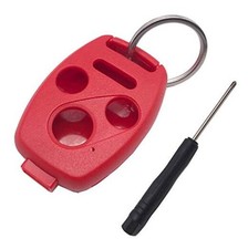 Key Fob Shell Fits Honda 2003-2012 Accord / 2006-2013 Civic EX / 3 1 Button Red