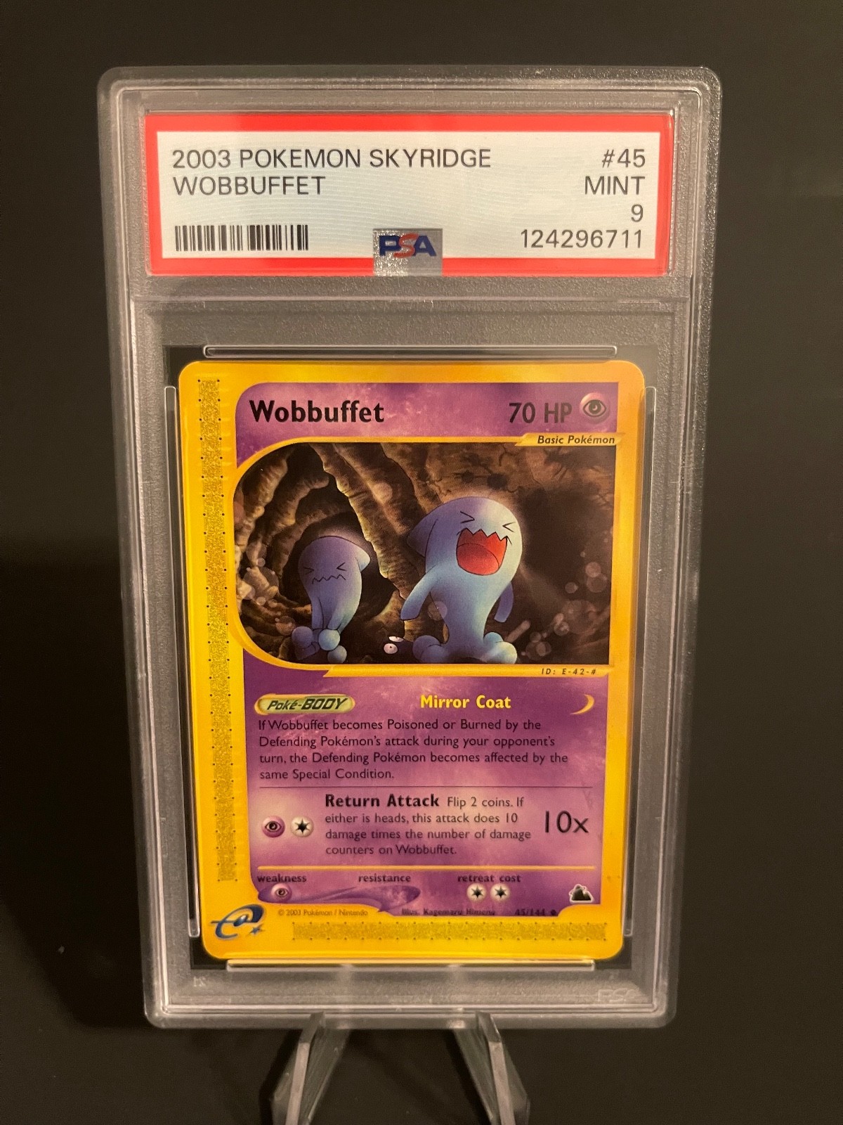 Wobbuffet 45/144 2003 Pokemon Skyridge PSA MINT 9