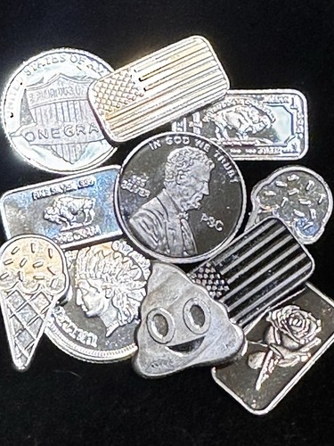 (10) 1 Gram .999 Silver Bars & Rounds - Bild 2 von 2