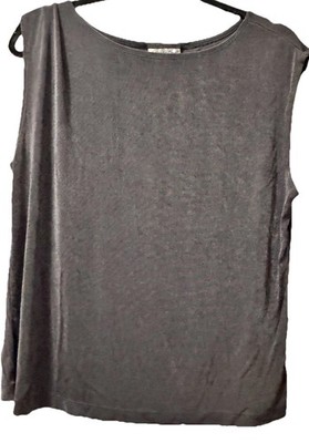 Coldwater Creek Sleeveless Soft Glam Silvery Womens L Top Y2K USA Urban Chic