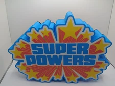 Retro  Super Powers Light box sign display for vintage superpowers  display