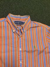 Polo Ralph Lauren Men's Long Sleeve Button-Up Shirt XL Orange Classic Fit