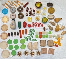 Pottery Barn Kids Felt Fake Food, Melissa & Doug + Kitchen Play Food Lot of 90+